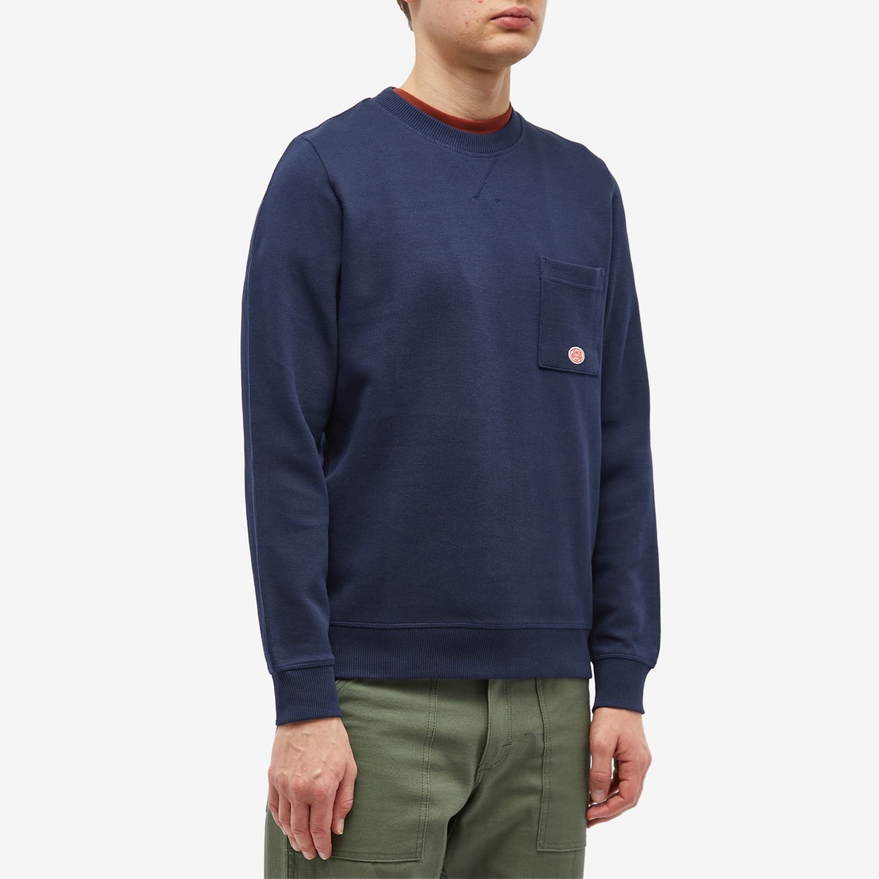 Armor-Lux Logo Pocket Crew jumper, blue