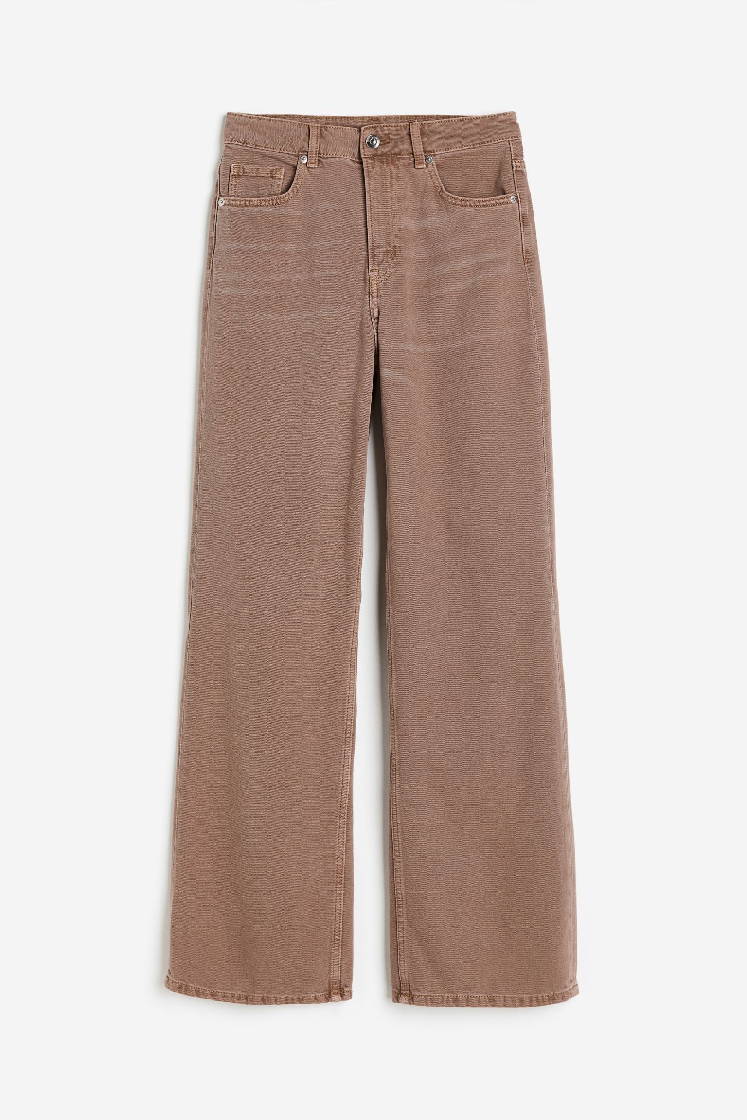 H&M Wide High Jeans, brown