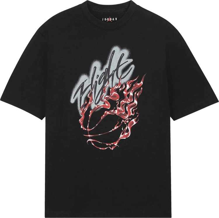 تي شيرت Air Jordan x Travis Scott Flight Graphic T-Shirt باللون الأسود، أسود