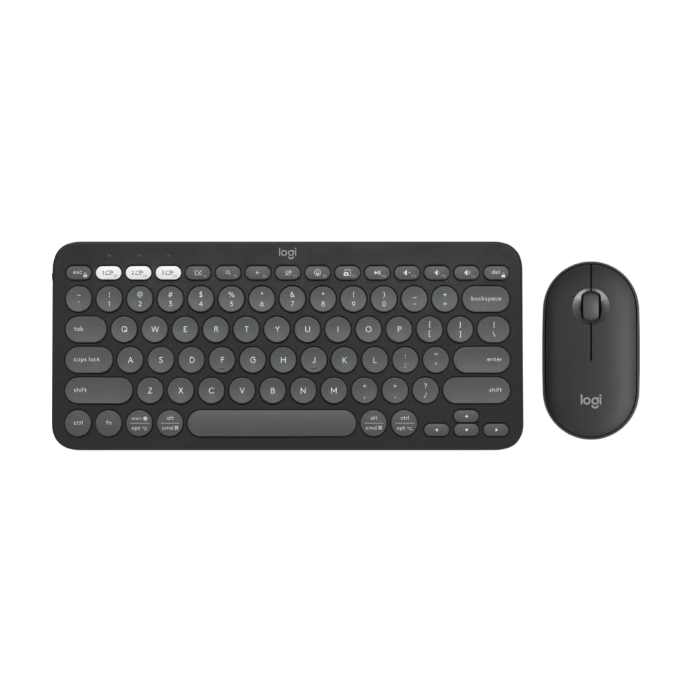 Logitech PEBBLE 2 peripheral kit (keyboard + mouse), black