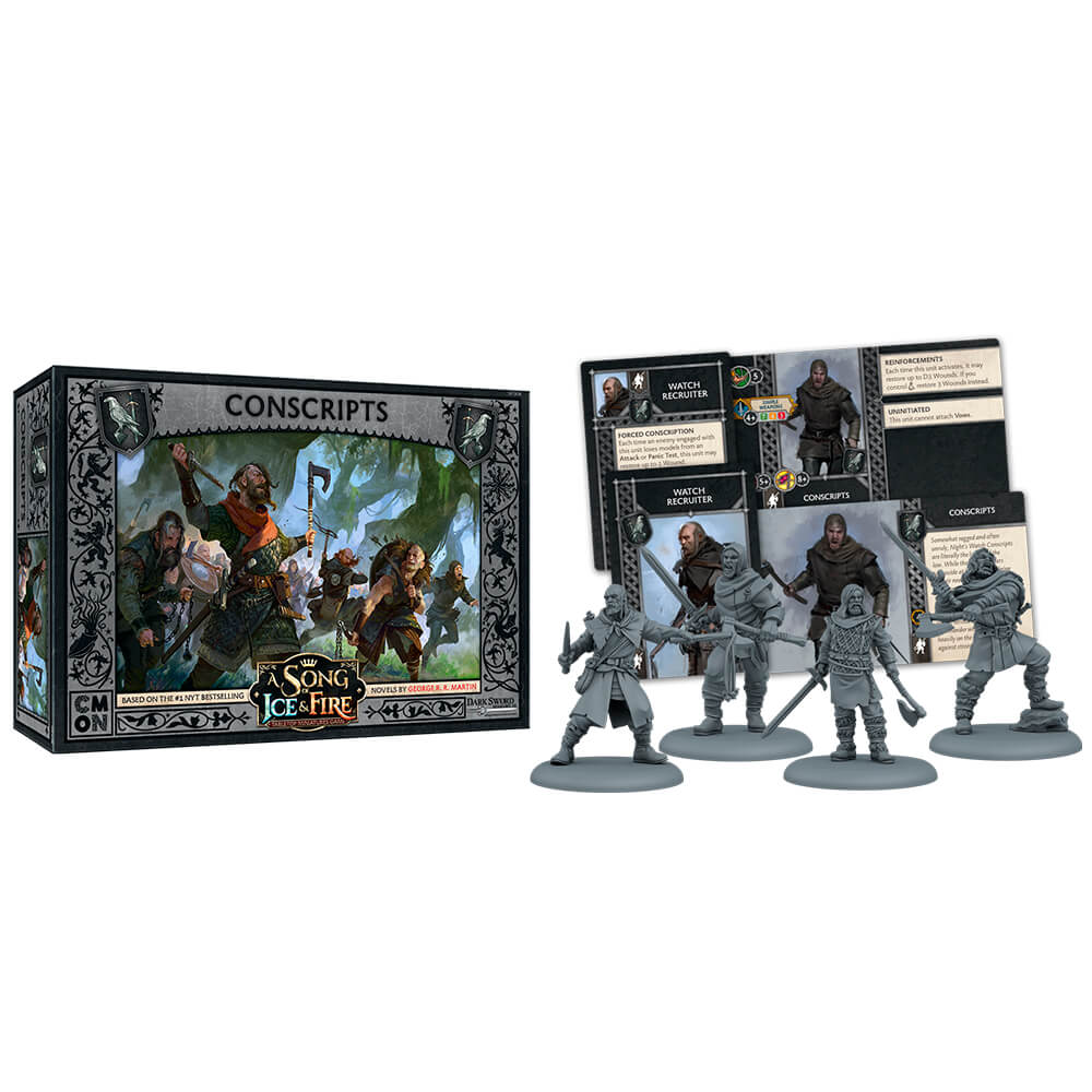 Additional set to CMON A Song of Ice and Fire Tabletop Miniatures Game, Night's Watch Conscripts