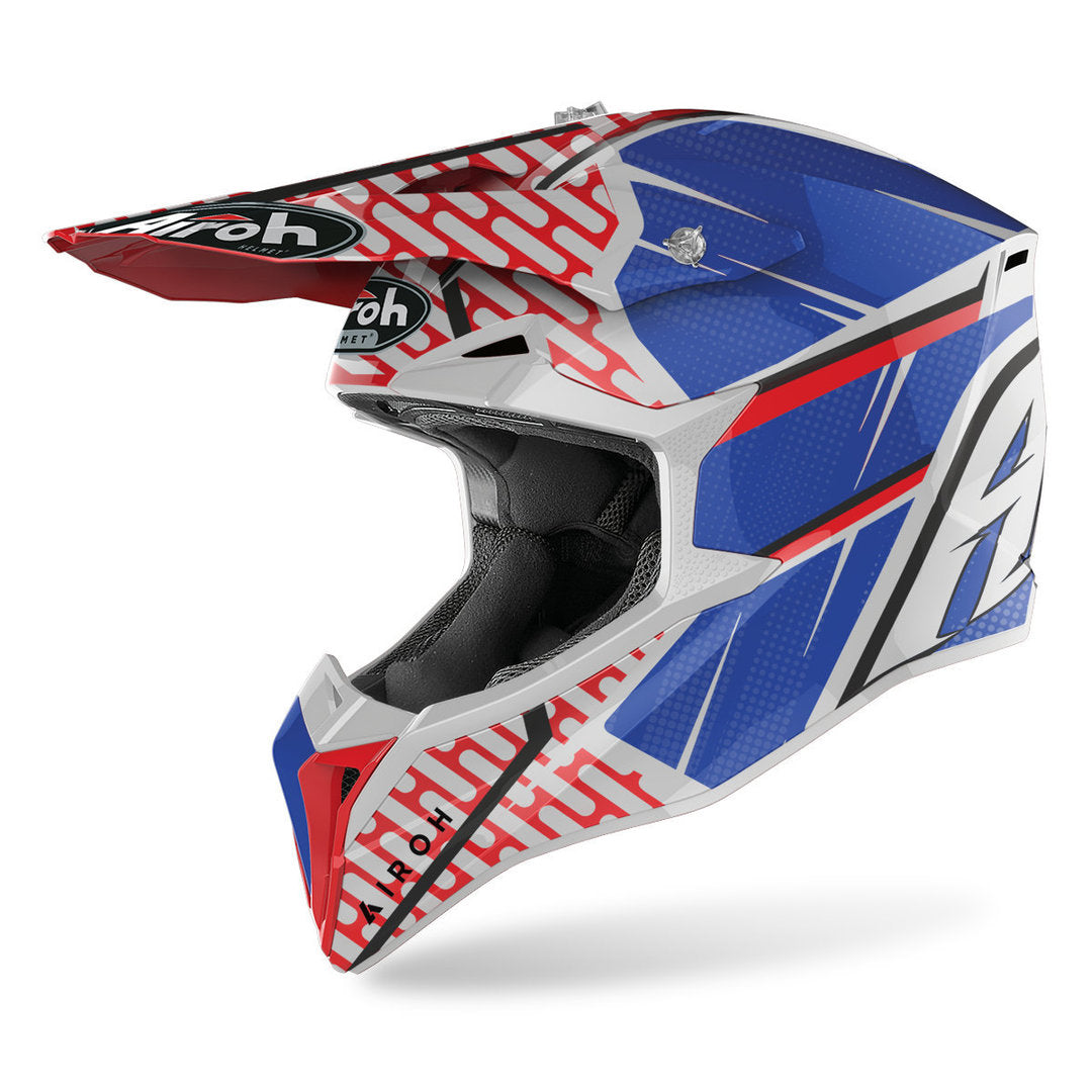 Airoh Wraap Idol Motocross Helmet Red/Blue