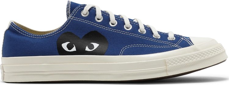 حذاء رياضي كونفيرس Comme des Garçons PLAY x Chuck 70 Low Blue Quartz، أزرق