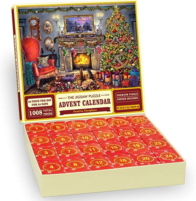 Advent Calendar Christmas Festive Fireplace KWYZ Jigsaw Puzzles