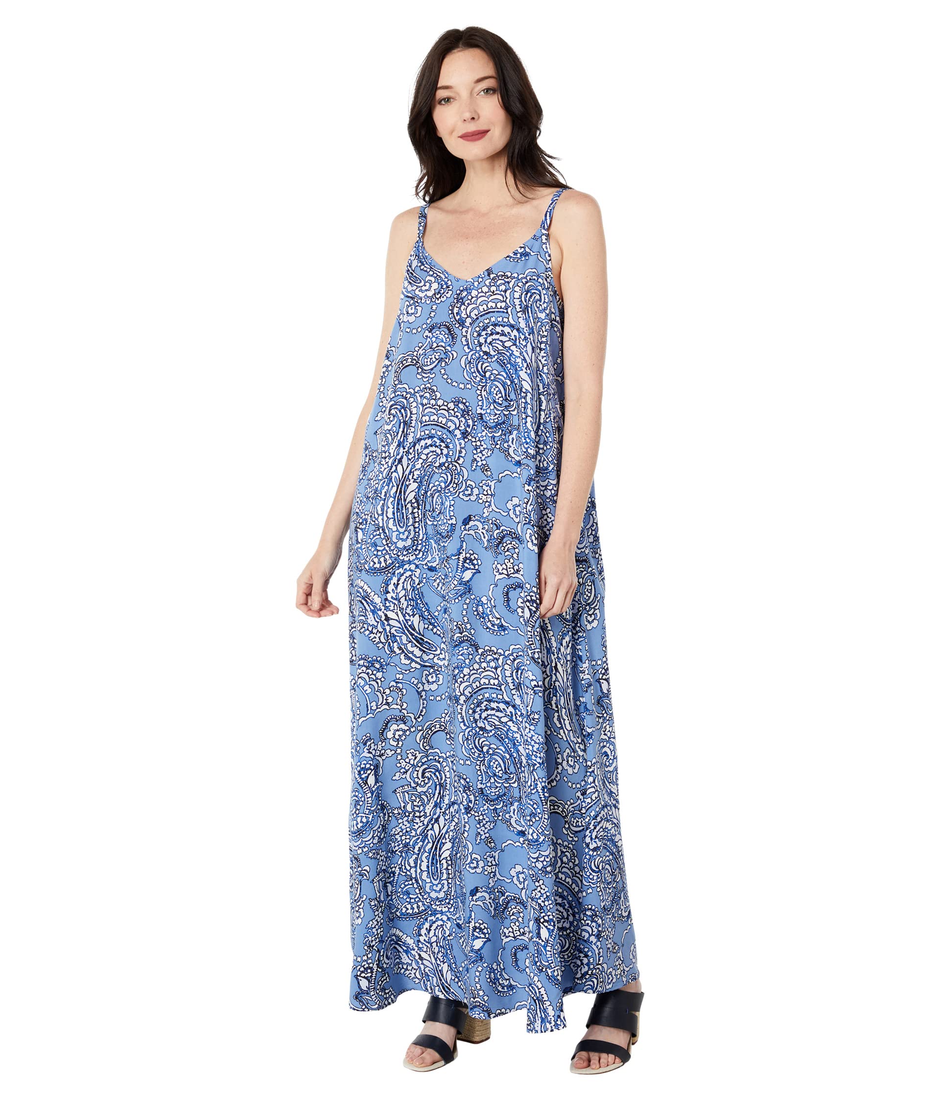 Vince Camuto, Sleeveless Embellished Paisley Maxi Dress