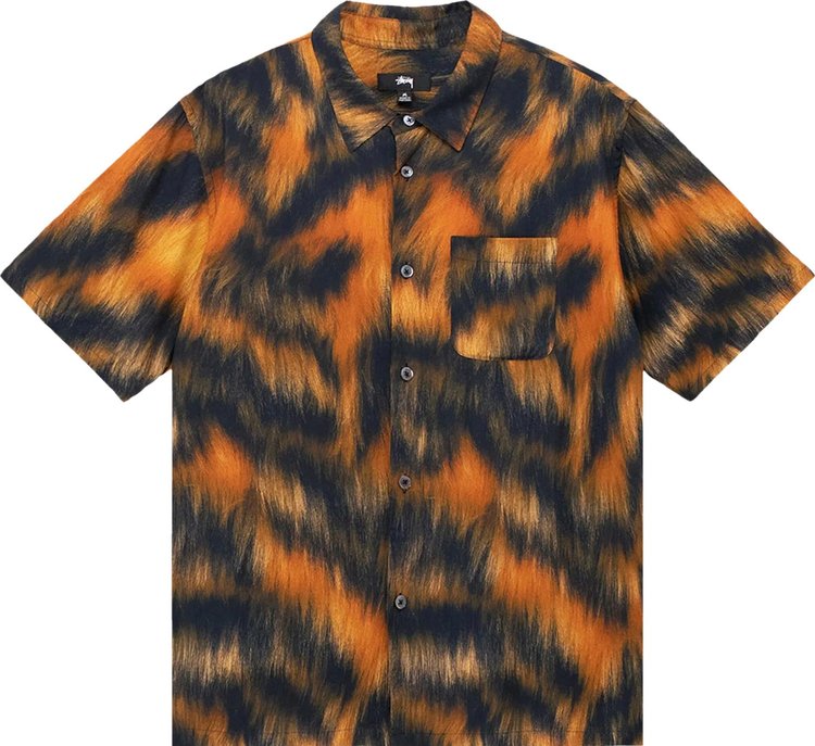 Stussy Fur Print Shirt 'Tiger', multicolor