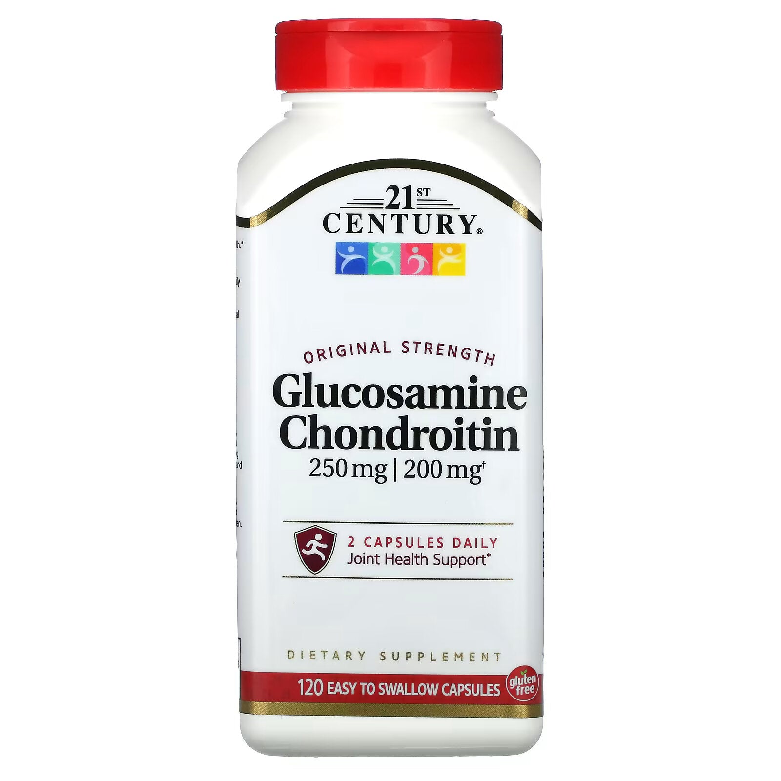 21st Century, Glucosamine & Chondroitin, Original Strength, 250 mg/200 mg, 120 Easy to Swallow Capsules