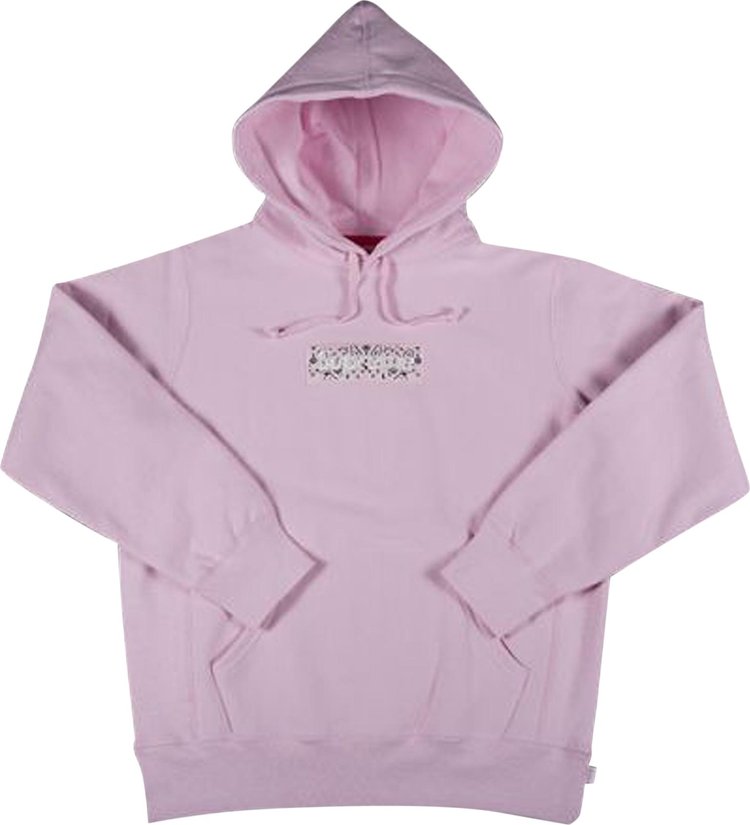 Supreme Bandana Box Logo Hooded Sweatshirt 'Pink', Pink