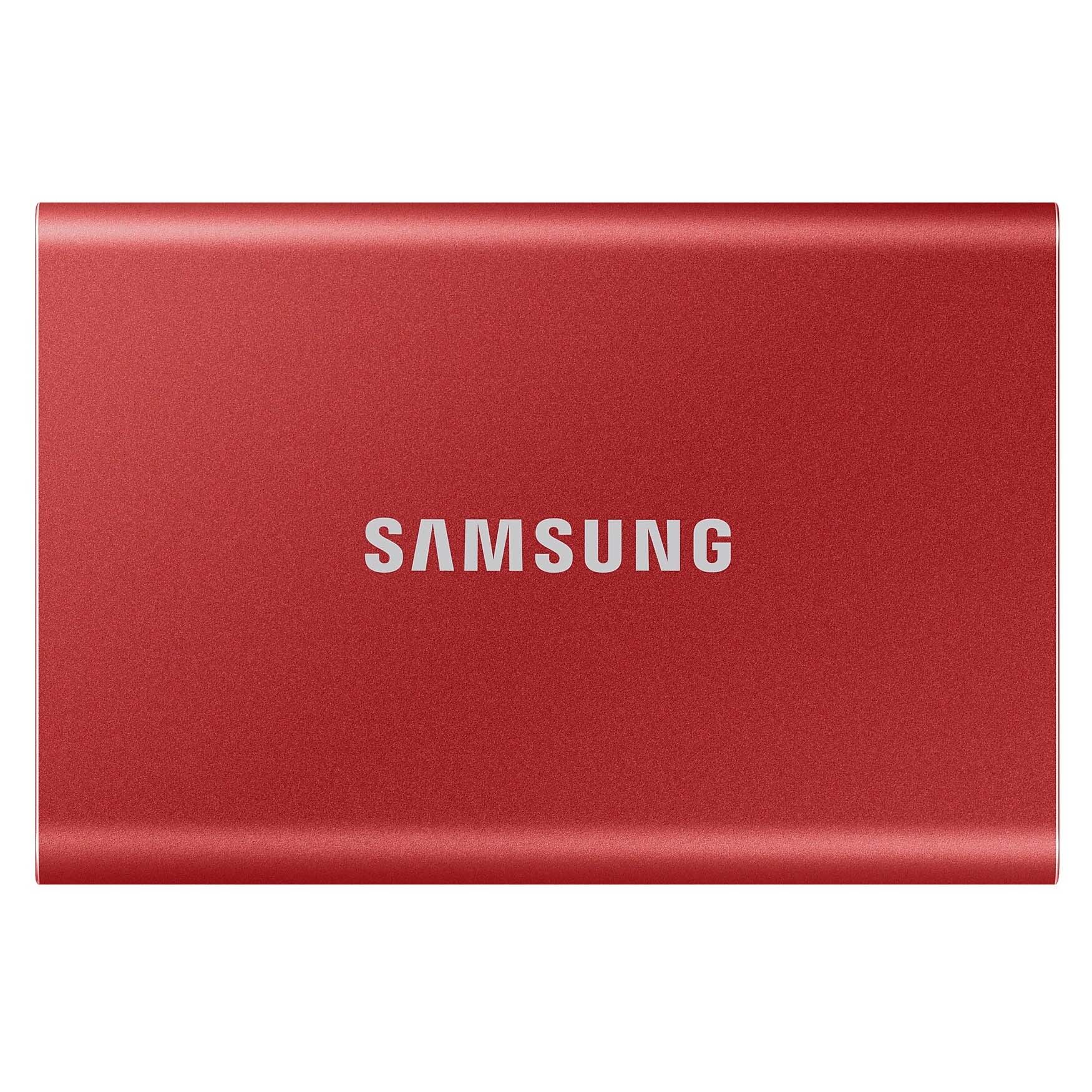 External drive SSD Samsung T7, 1TB, red