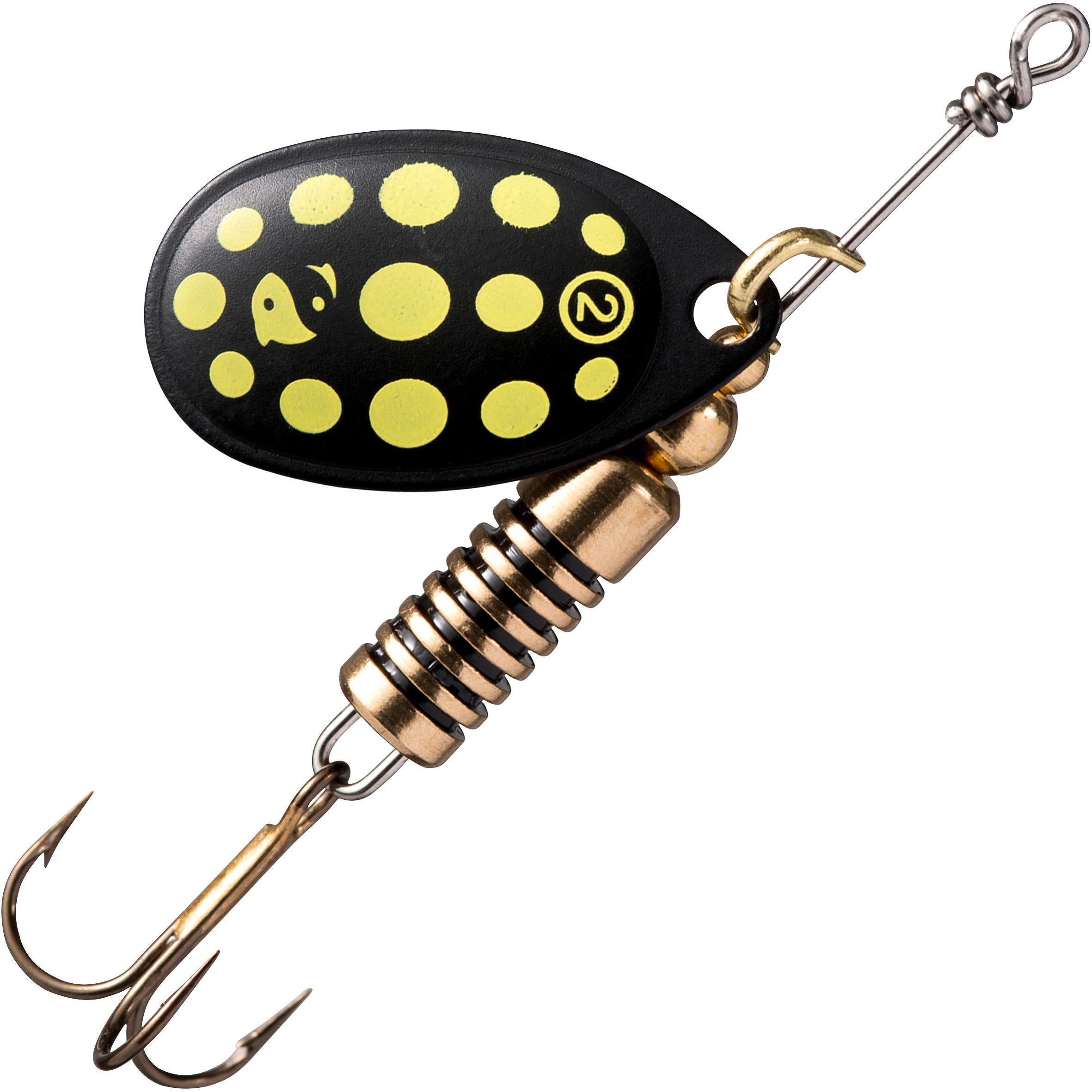 Spinner Weta + Predator Fishing Gr. 2 black and yellow spotted CAPERLAN, black yellow