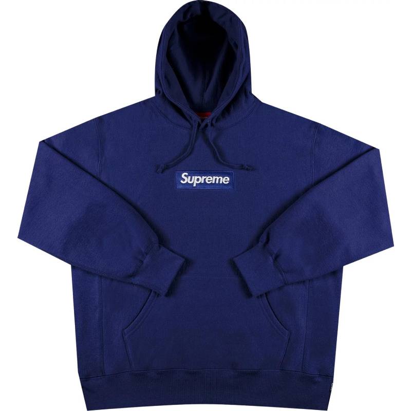 هودي Supreme Box Logo باللون الأزرق الداكن