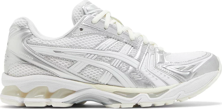 حذاء رياضي اسيكس jjjjound x gel kayano 14 'silver white'، فضي