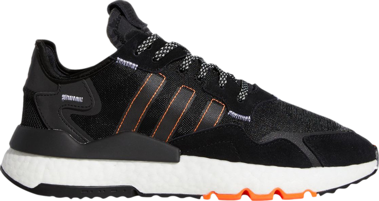 Adidas Nite Jogger 'Solar Orange' Sneakers, Black