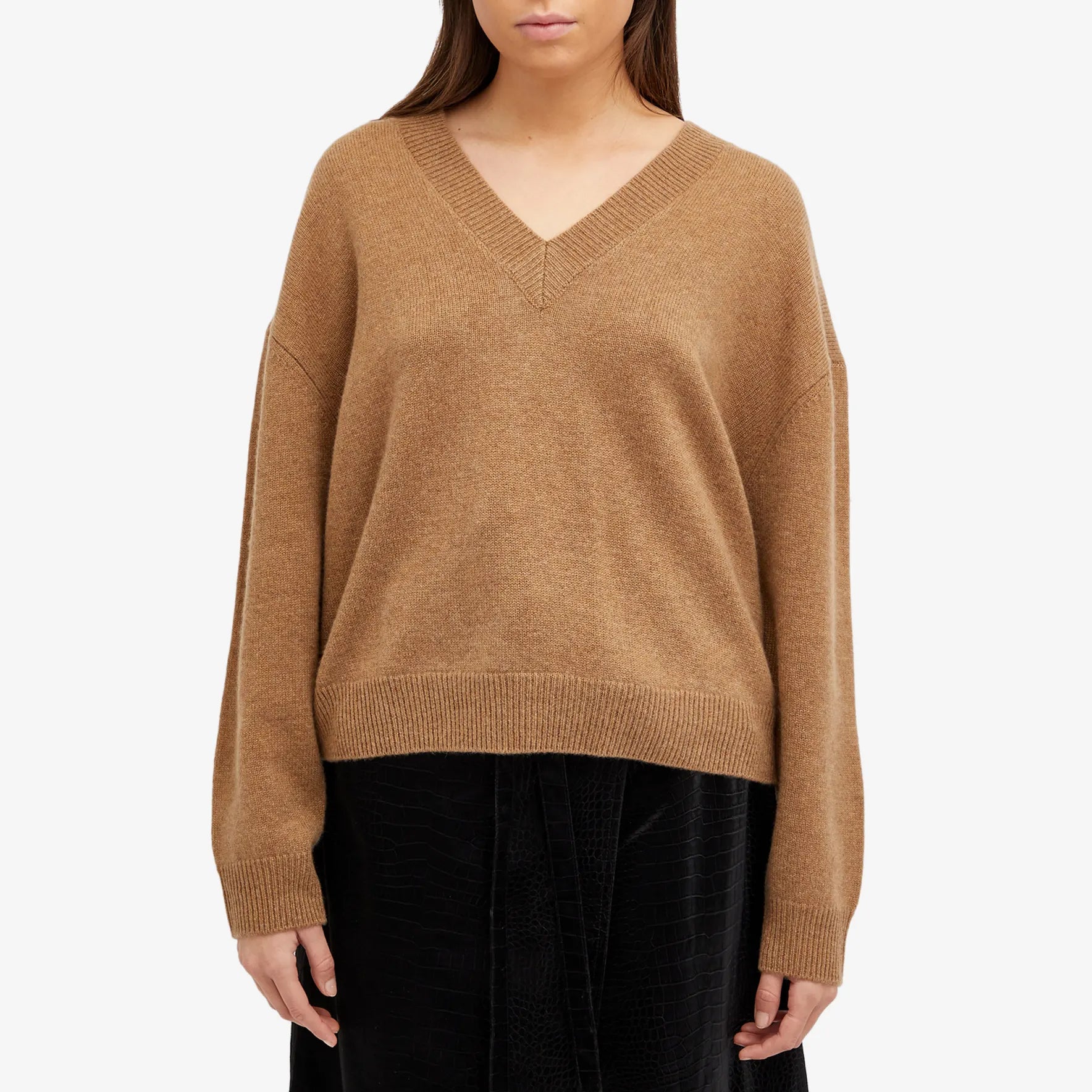 Anine Bing Lee V-Neck Jumper, brown