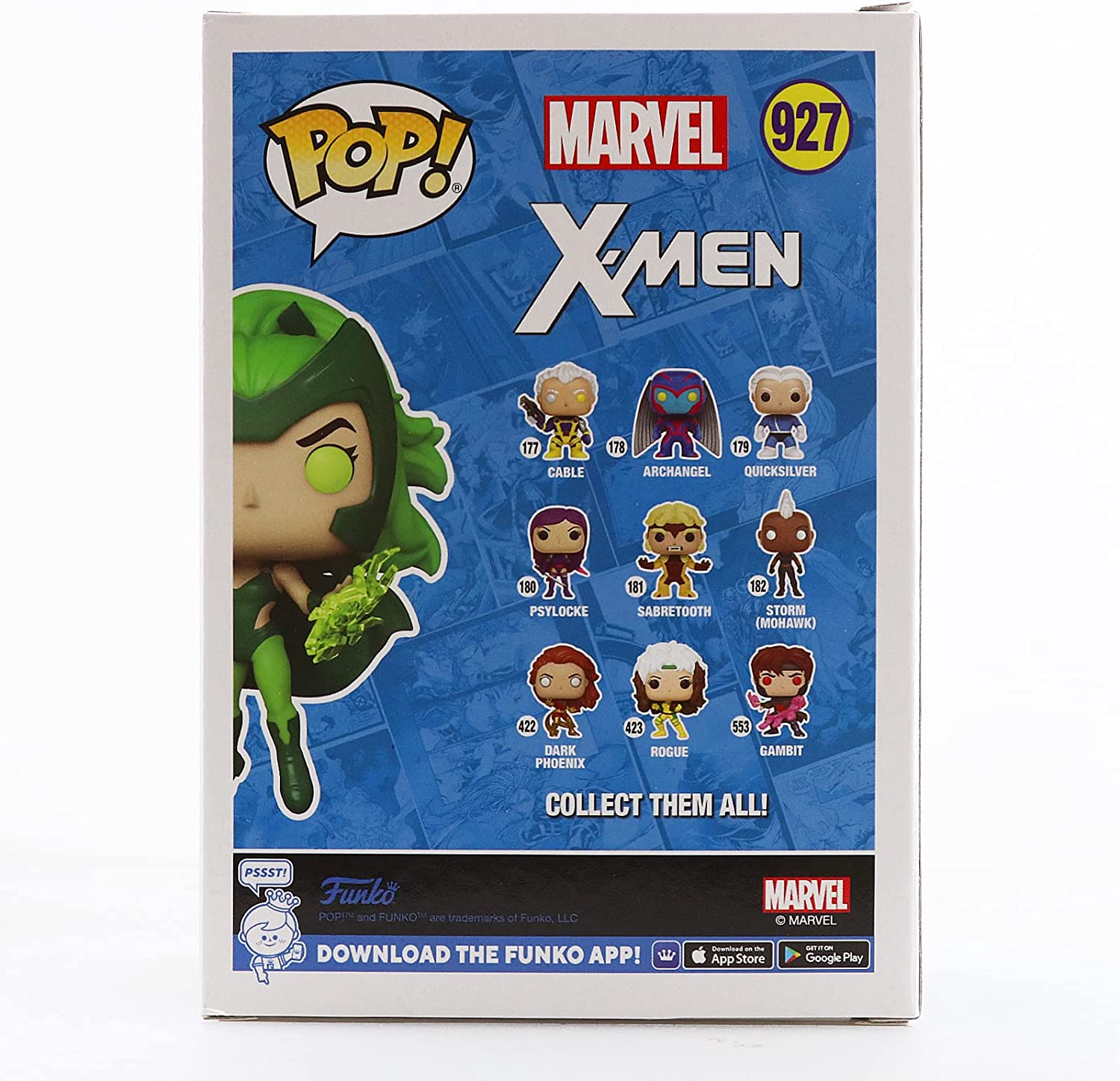 Funko POP! Marvel: X-Men Polaris Glow in The Dark Vinyl Figure 2021 Fall Convention Sticker Exclusive