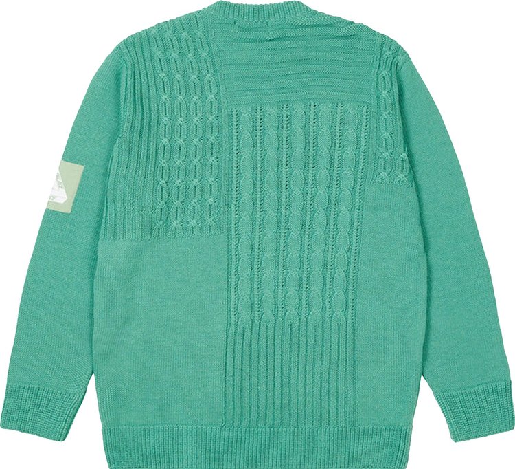 Palace Cable Patchwork Knit 'Mint' Jumper, Green