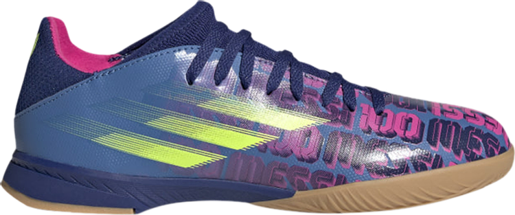 حذاء رياضي Adidas X Speedflow Messi.3 IN J 'Numbersup' باللون الأزرق