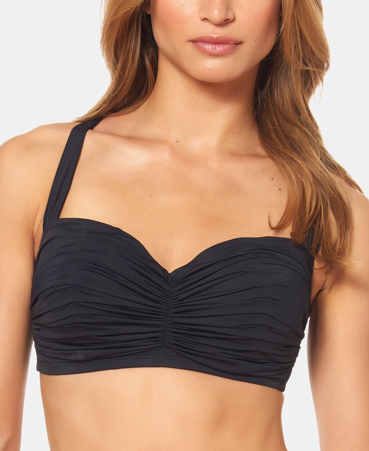 Bleu Rod Beattie Underwire D-Cup Bikini Bra with Gathering Bleu by Rod Beattie black