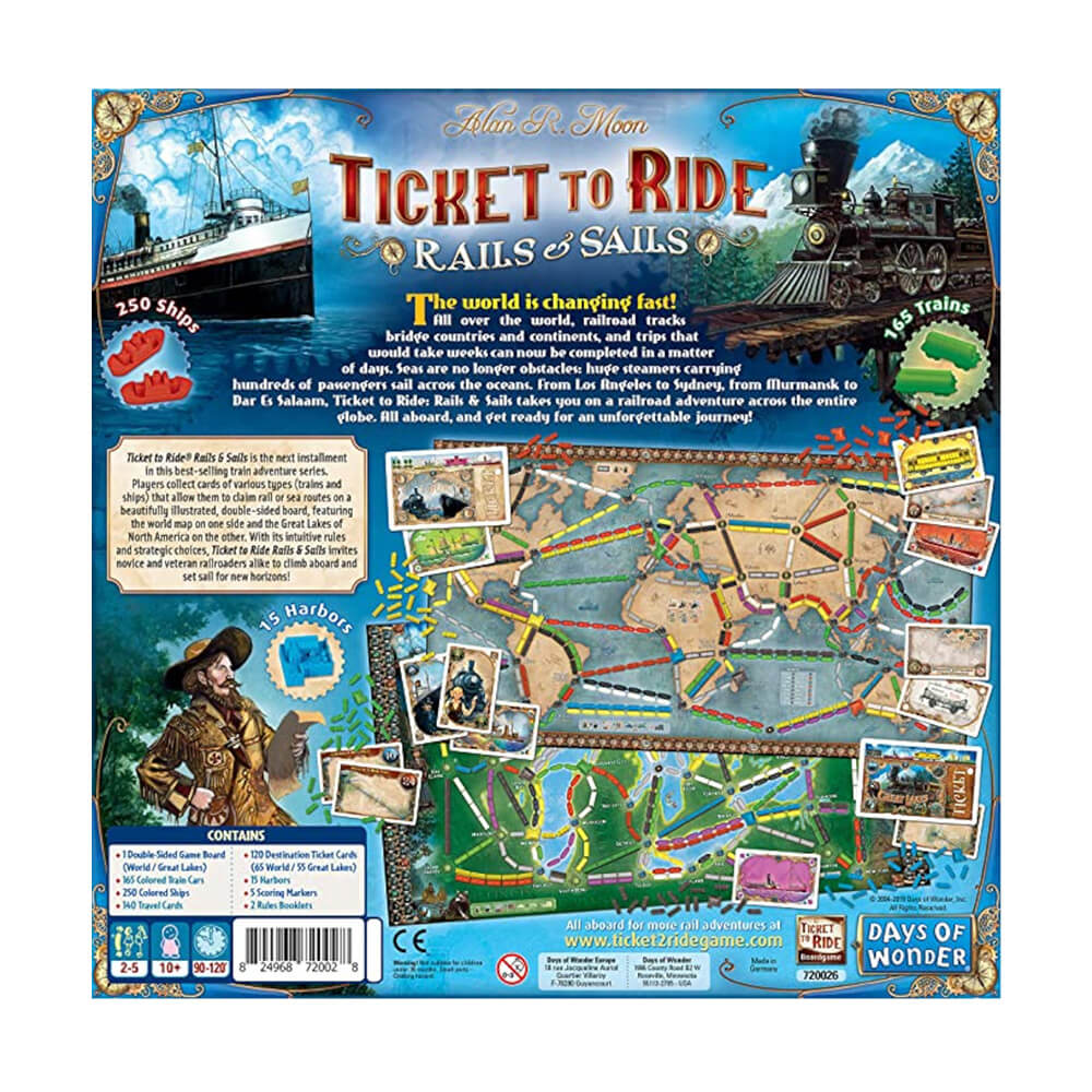 لعبة الطاولة Days of Wonder: Ticket to Ride Rails &amp; Sails