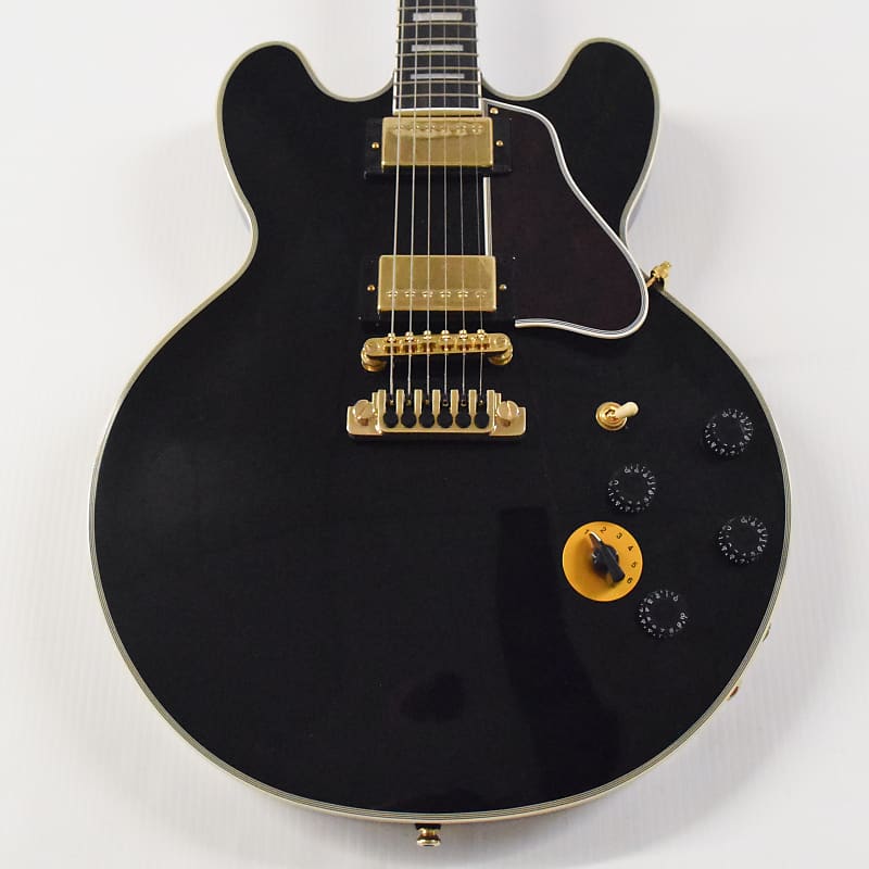 جيتار كهربائي شبه صوتي Epiphone B, B, King Lucille، أسود