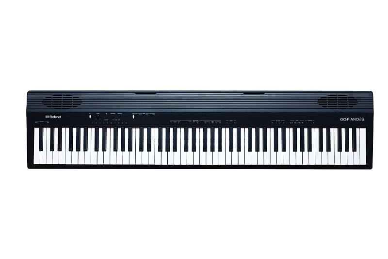 بيانو رقمي محمول مكون من 88 مفتاحًا من Roland GO:PIANO88 مع مسند موسيقي ودواسة - أسود