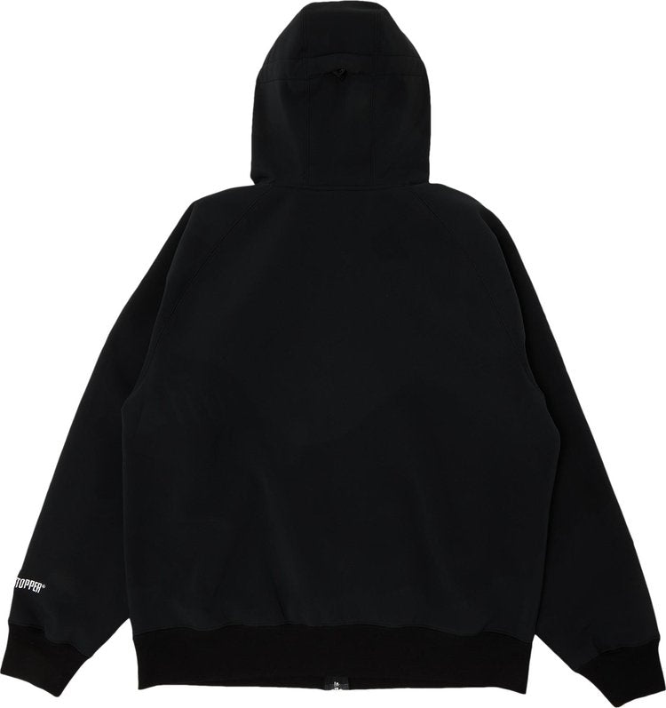 سويت شيرت Supreme x WINDSTOPPER بغطاء رأس وسحّاب - أسود