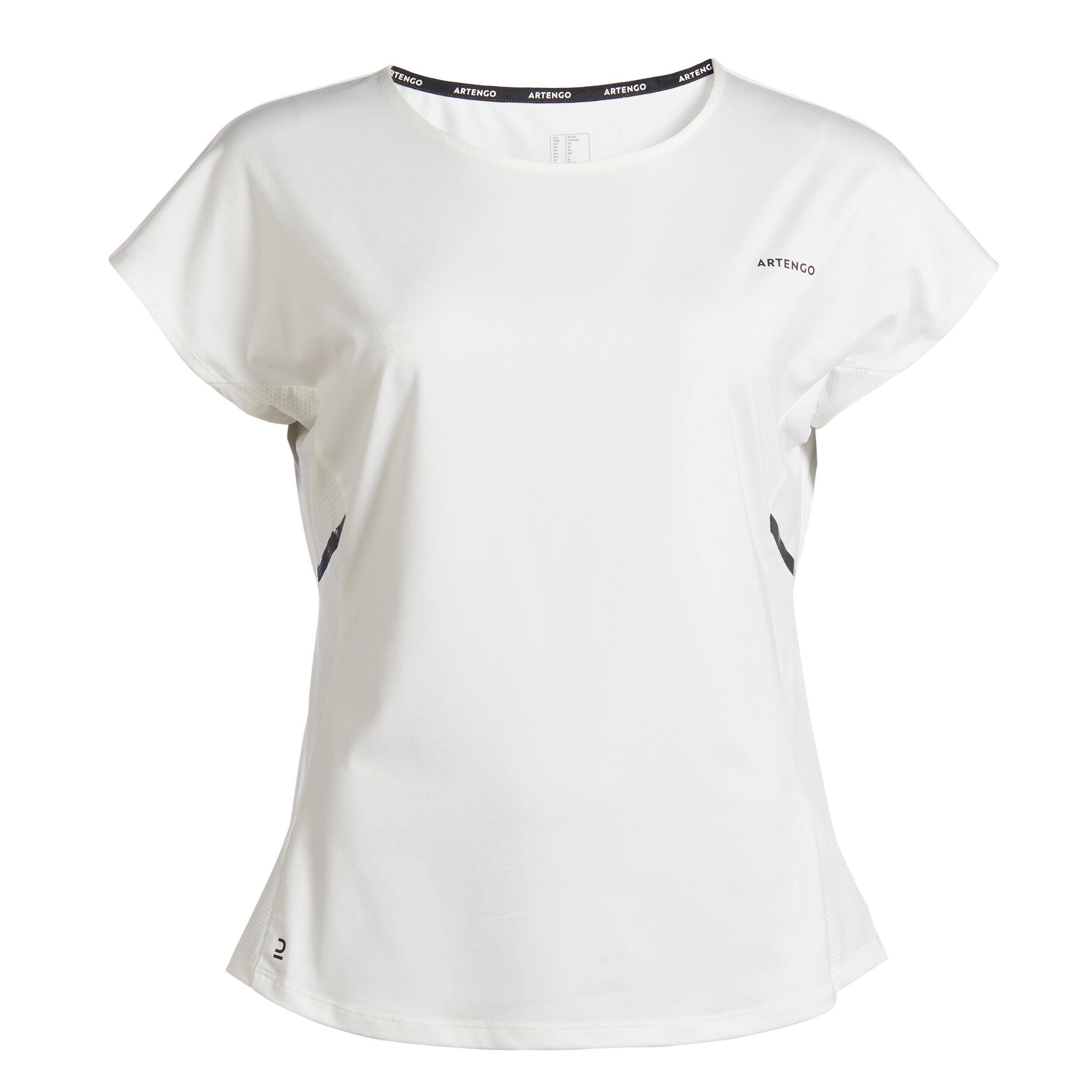 Women's tennis T-shirt - Dry Soft 500 creamy white ARTENGO, eggshell