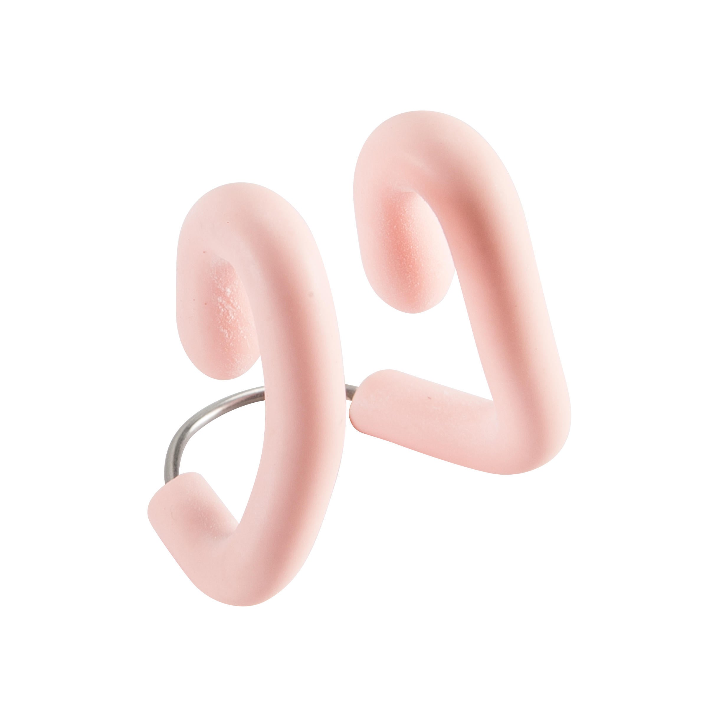 Swimming Nose Clip Stainless Steel Latex Adjustable Pink Nabaiji