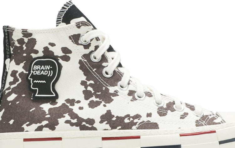 حذاء رياضي Converse Brain Dead x Chuck 70 Cow Print باللون الأبيض