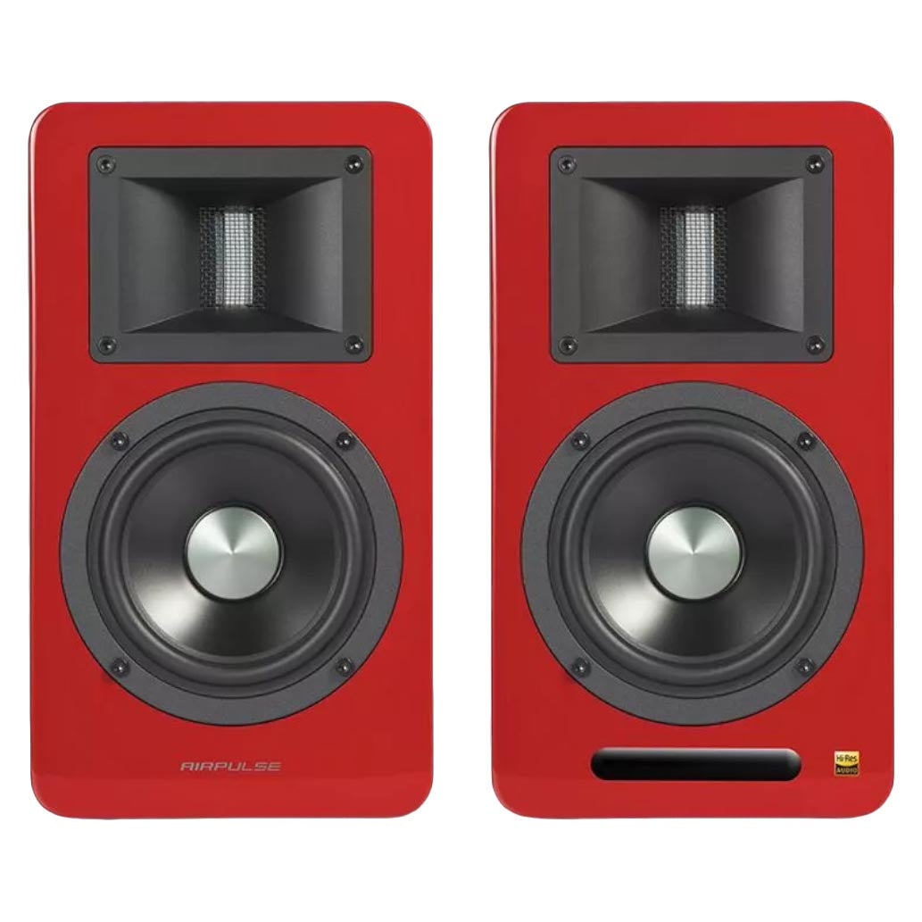 Bookshelf speakers Airpulse A100, 2 pcs., red