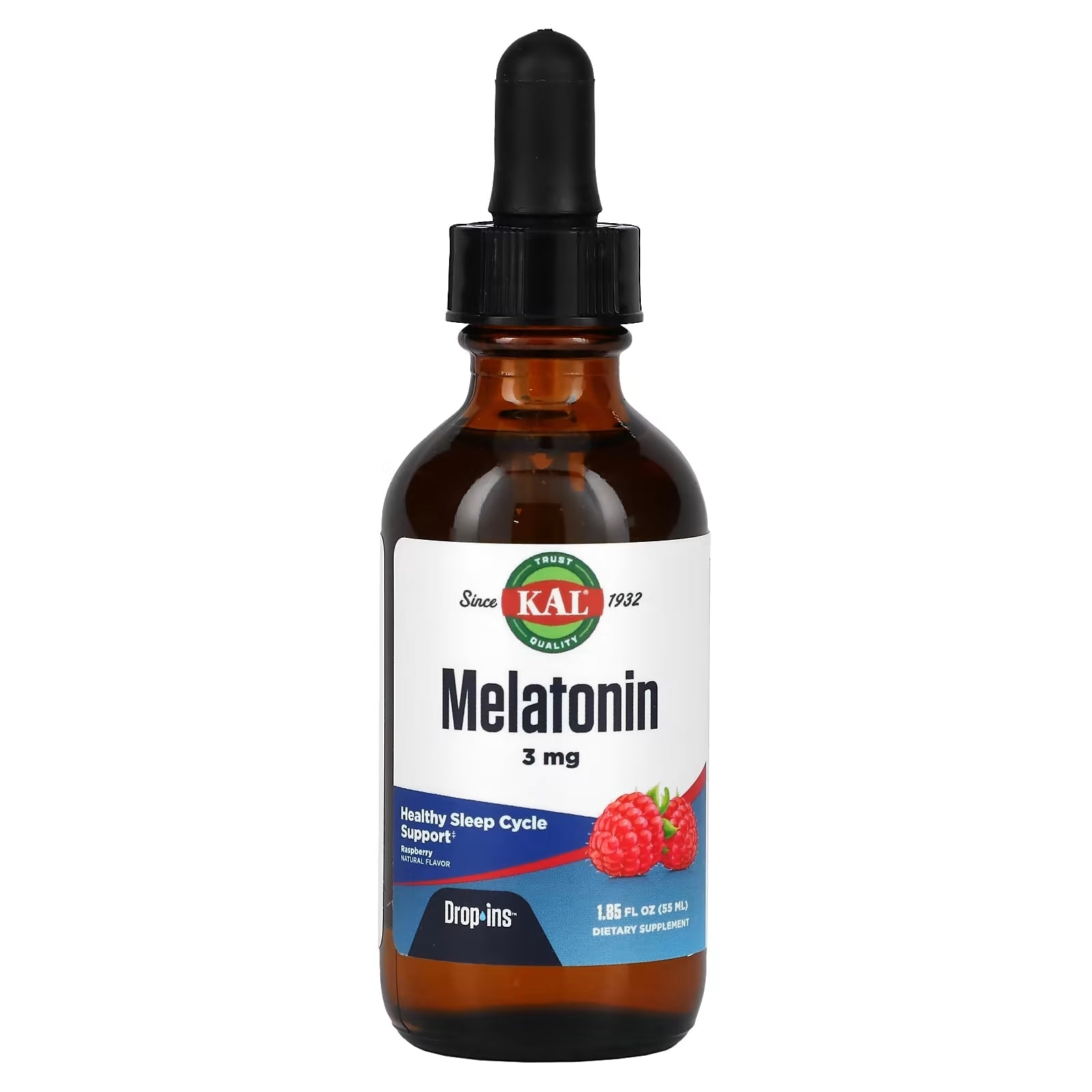 KAL Melatonin natural raspberry flavor 3 mg, 55 ml