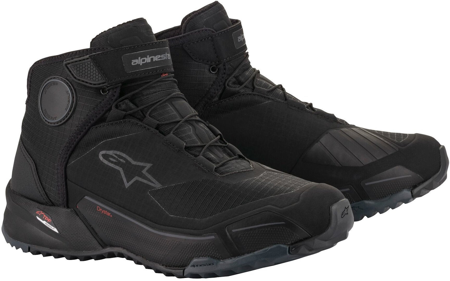 حذاء دراجات نارية Alpinestars CR-X Drystar باللون الأسود