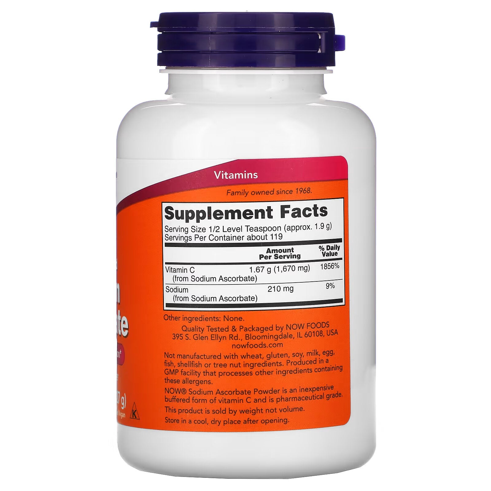 NOW Foods Sodium Ascorbate Powder, 227 g