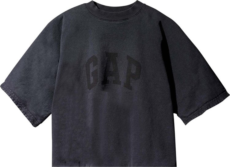 تي شيرت Yeezy Gap Engineered by Balenciaga Dove No Seam Tee 'Washed Black'، أسود