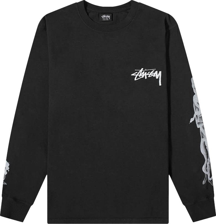 Stussy Venus Pigment Dyed Long-Sleeve Tee 'Black', black