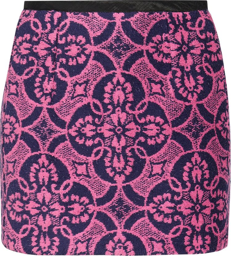 تنورة قصيرة من Marine Serre Oriental Towels باللون الوردي "Oriental Fuschia"