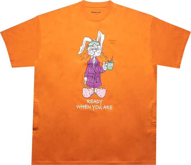 Martine Rose Bunny Oversized T-Shirt 'Orange', Orange