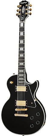 جيتار Epiphone Les Paul مخصص باللون الأسود والذهبي EILC EBGH1