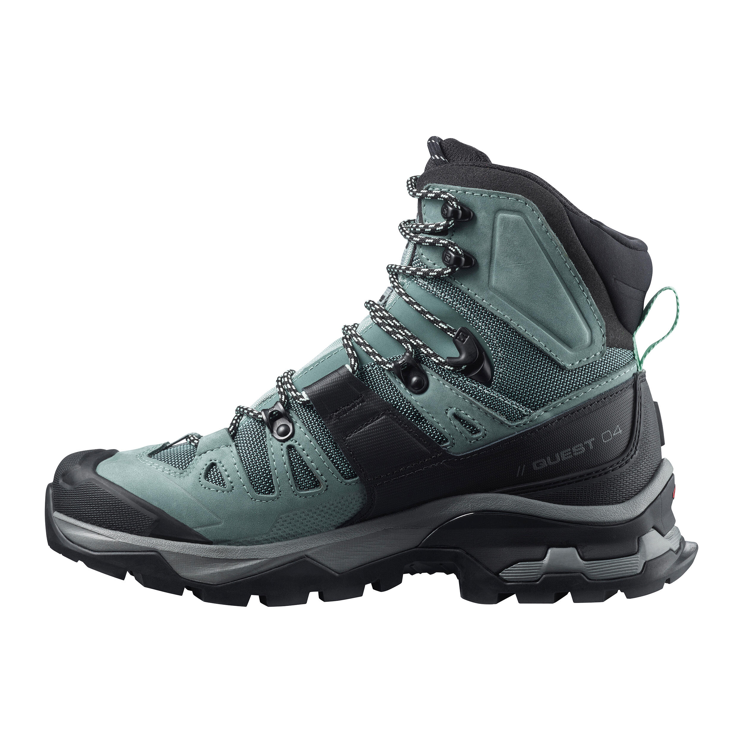 Women's waterproof trekking boots Gore-Tex Salomon Quest 4 GTX grey-turquoise/black