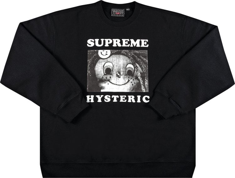 سويت شيرت Supreme x Hysteric Glamor Crewneck 'Black'، أسود