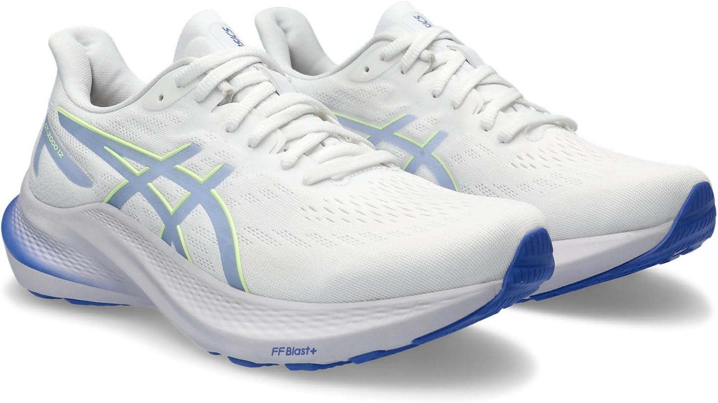 حذاء رياضي Gt-2000 12 ASICS، أبيض/ياقوت