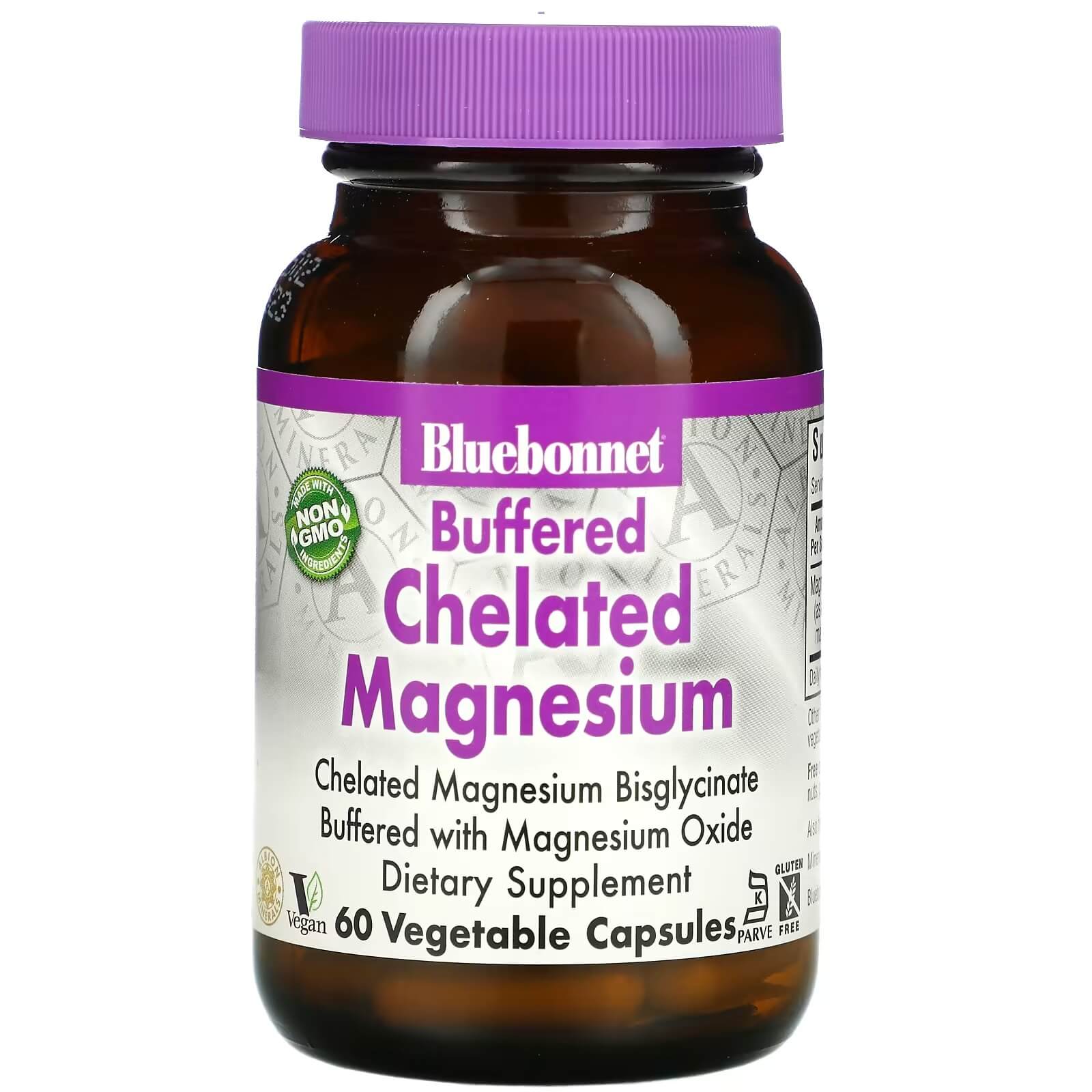 Bluebonnet Nutrition Buffered Chelated Magnesium, 60 Capsules