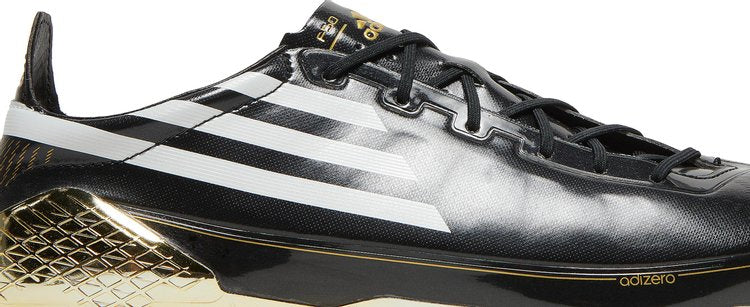 Adidas Adizero F50 Ghosted FG 'Black Gold Metallic' Boots, Black