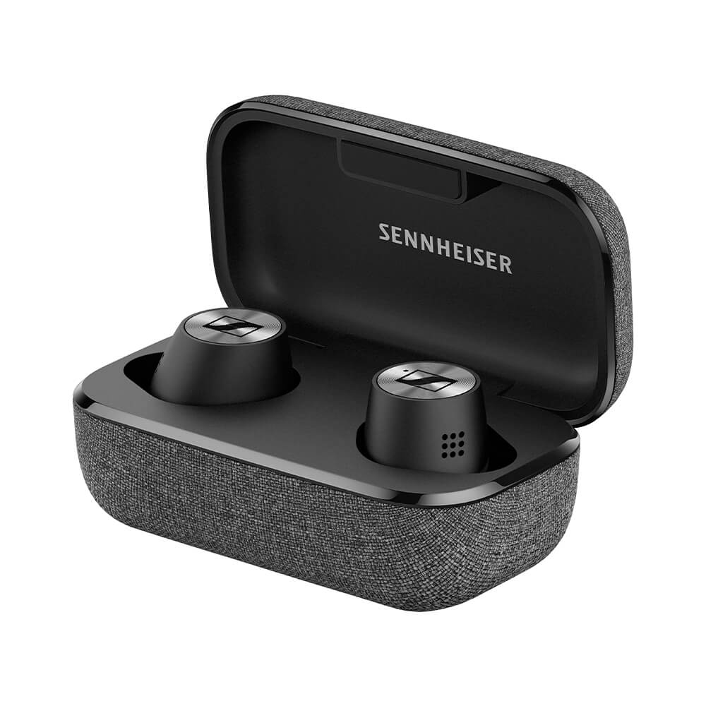 سماعات رأس Sennheiser Momentum True Wireless 2، باللون الأسود