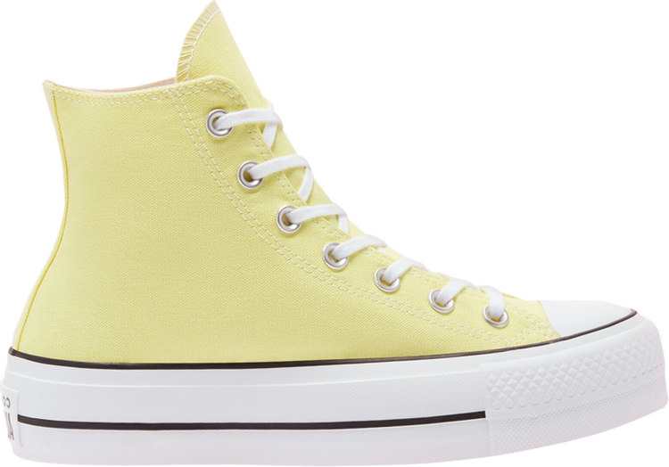 حذاء رياضي Converse Chuck Taylor All Star Platform High Light Citron للنساء، باللون الأصفر