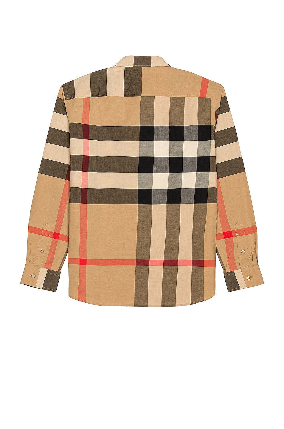 قميص Burberry Somerton Check باللون البيج Archive