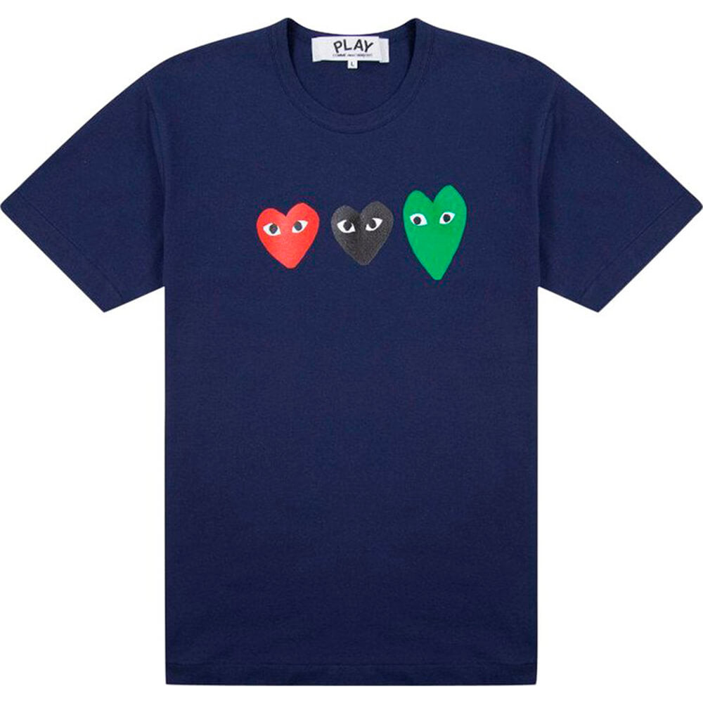 Comme des Garçons PLAY Multi Heart 'Navy' T-shirt, blue