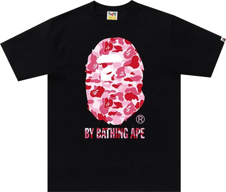 تي شيرت BAPE ABC Camo By Bathing Ape باللون الأسود/الوردي، باللون الأسود