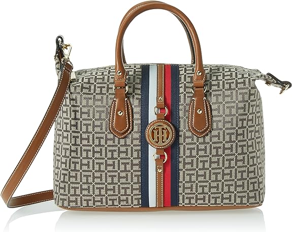 Women's Tommy Hilfiger Jaden Satchel Crossbody Bag, Dark Chocolate