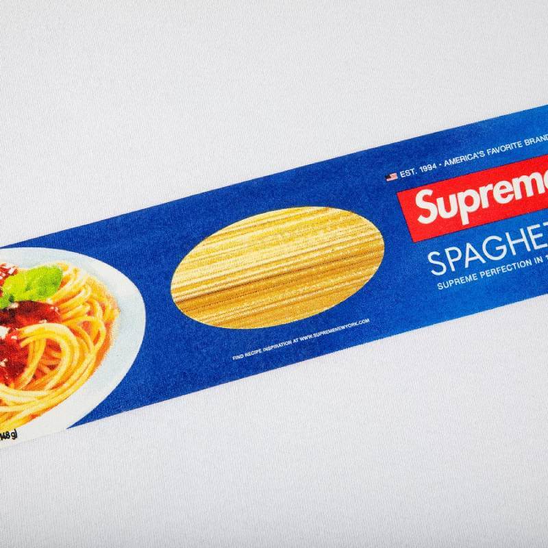 تي شيرت Supreme Spaghetti باللون الأبيض